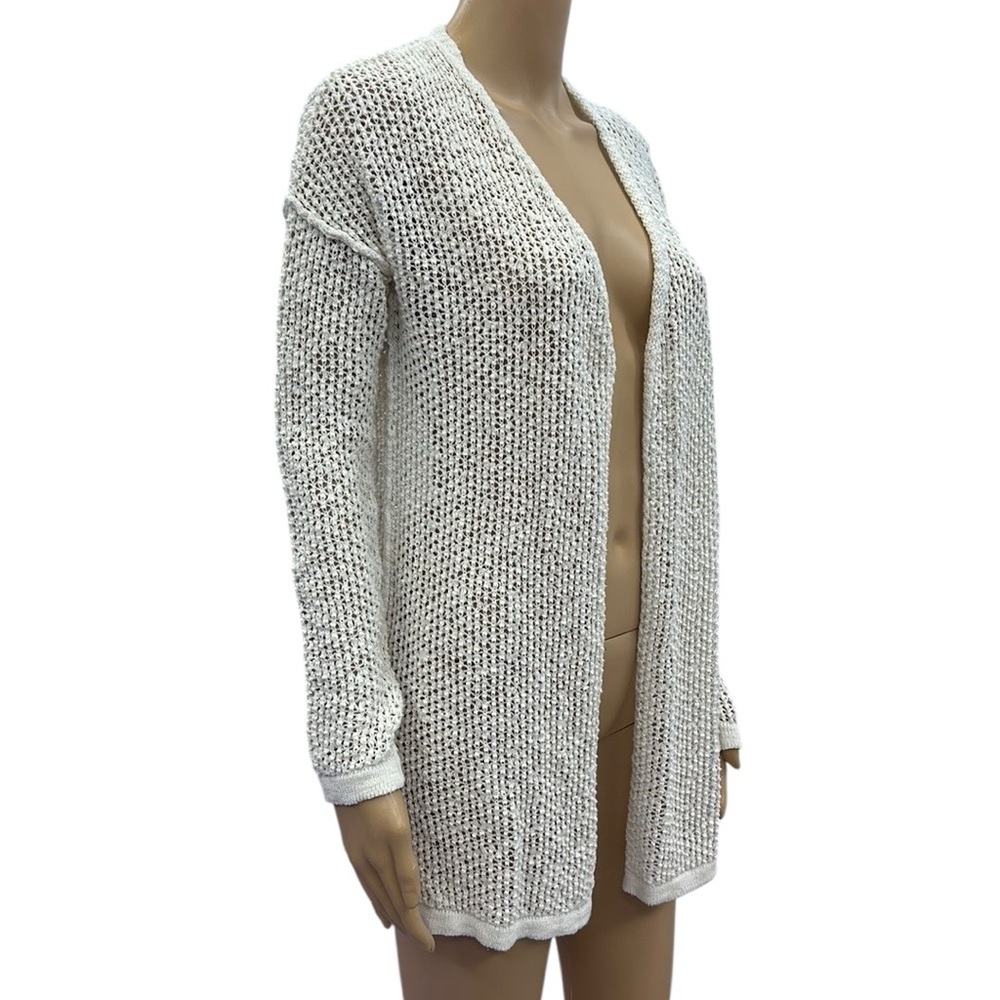 Universal Thread Cream Open Knit Slit Side Open Front Cardigan Womens Small